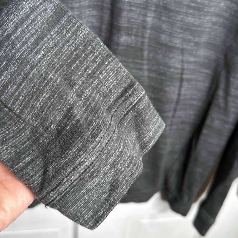 Rowm Men’s 1/4 Button Heathered Long-sleeve Pocket Polo M-284 Sz L - Picture 4 of 8